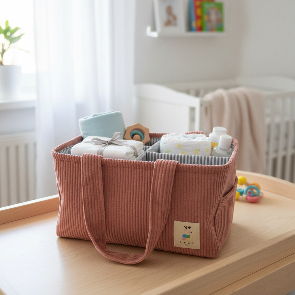 Bebek Bakım Organizer Çanta - Pembe - Görsel 2