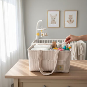 Bebek Bakım Organizer Çanta - Bej